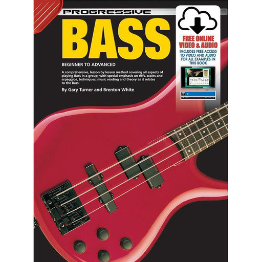 Progressive Bass Guitar Book/Online Video & Audio - Arties Music Online