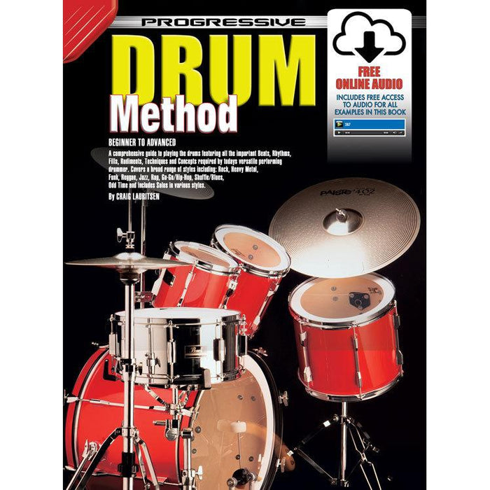 Progressive Drum Method Book/Online Video & Audio - Arties Music Online