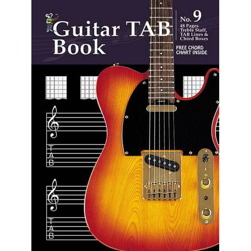 Progressive Manuscript Book 9 Guitar Tab. 48-Pages/Treble Staff/Tab Lines /Chord Boxes - Arties Music Online