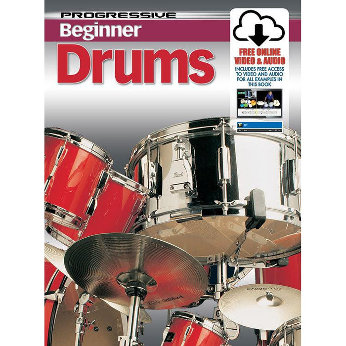 Progressive Beginner Drums  Book/Online Video & Audio - Arties Music Online
