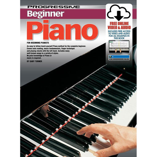 Progressive Beginner Piano Book/Online Video & Audio - Arties Music Online
