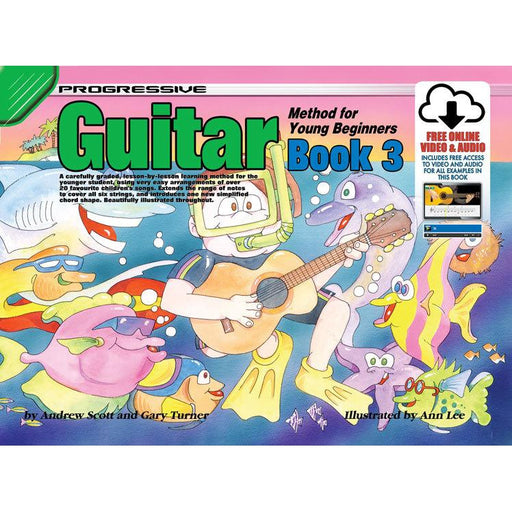 Progressive Guitar Method 3 for Young Beginners Book/Online Video & Audio - Arties Music Online