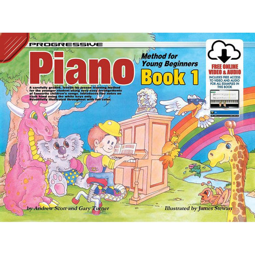 Progressive Piano Book 1 for Young Beginners Book/Online Video & Audio - Arties Music Online