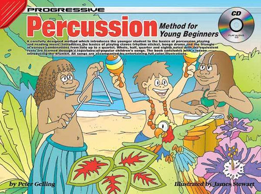 Progressive Percussion Method for Young Beginners Book/CD - Arties Music Online