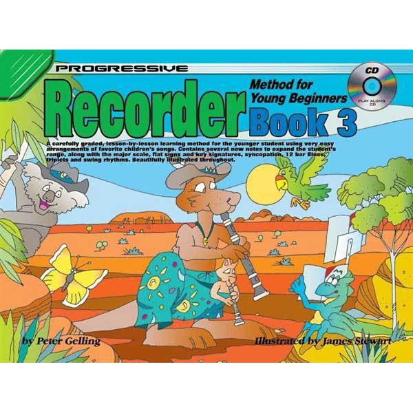 Progressive Recorder Book 3 for Young Beginners Book/CD - Arties Music Online