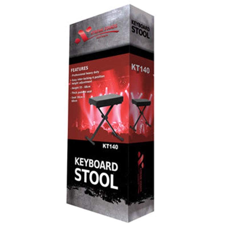 KEYBOARD STOOL 60 X 30CM HEIGHT ADJ BLACK