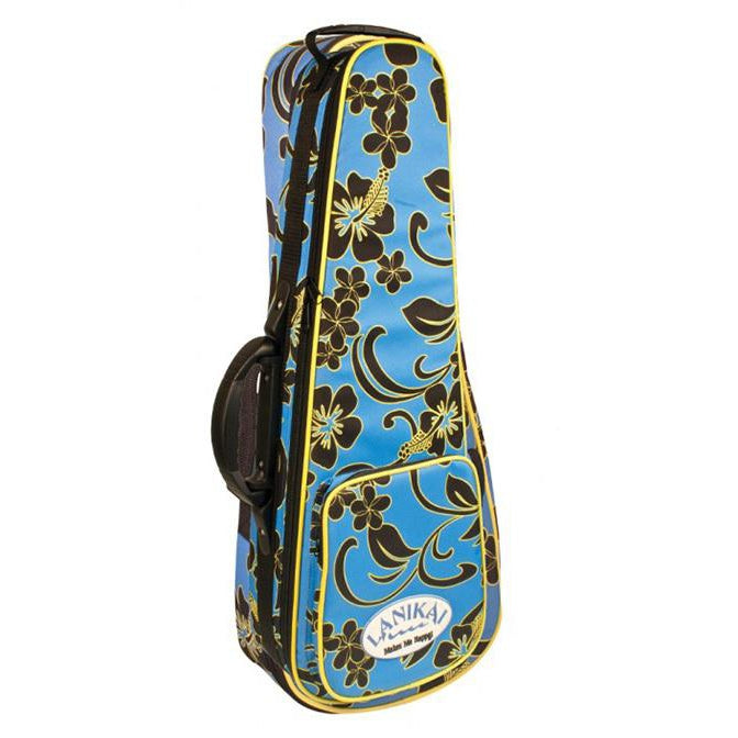 Lanikai Concert Floral Ukulele Hard Foam Case with Back Pack Straps - Arties Music Online