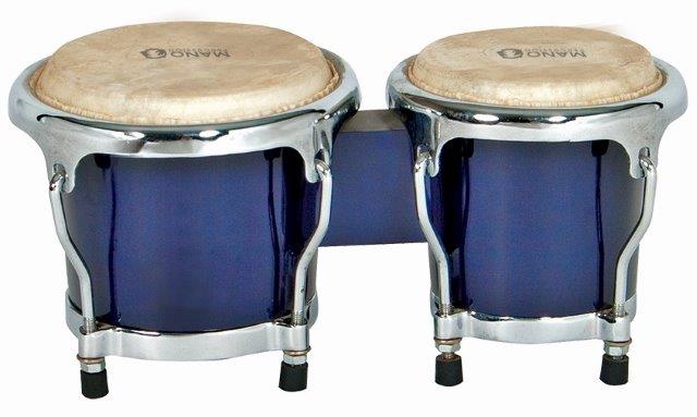 Mano Percussion Junior Tuneable Bongos 4/5 Inch Blue