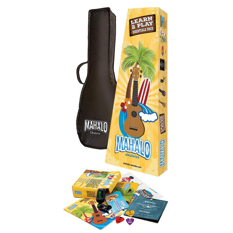 MR1BUK BLUE MAHALO K ESSENTIALS LEARN 2 PLAY UKULELE PACK - Arties Music Online