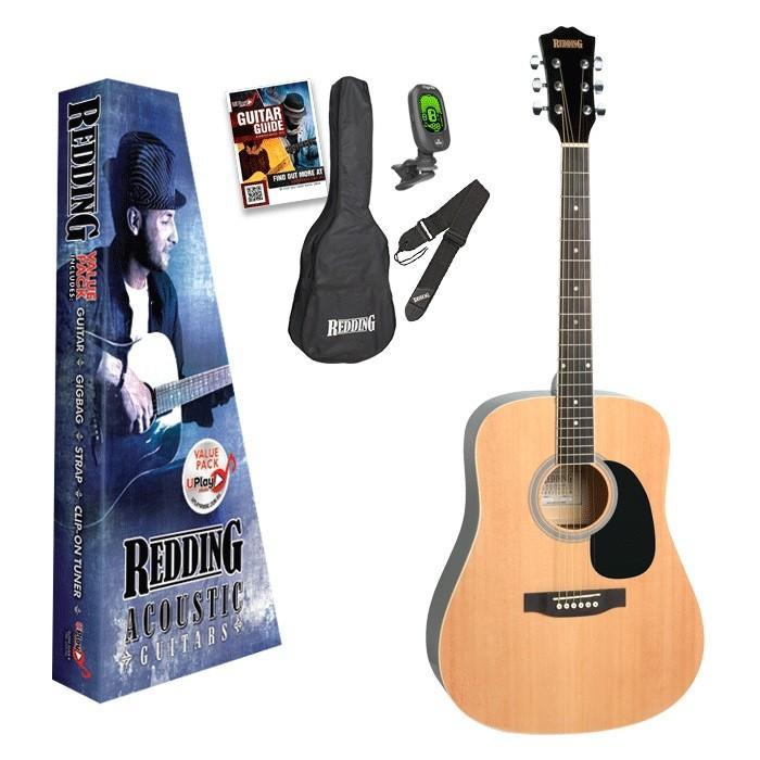 Redding 4/4 Size Dreadnought Acoustic Guitar Pack - Arties Music Online