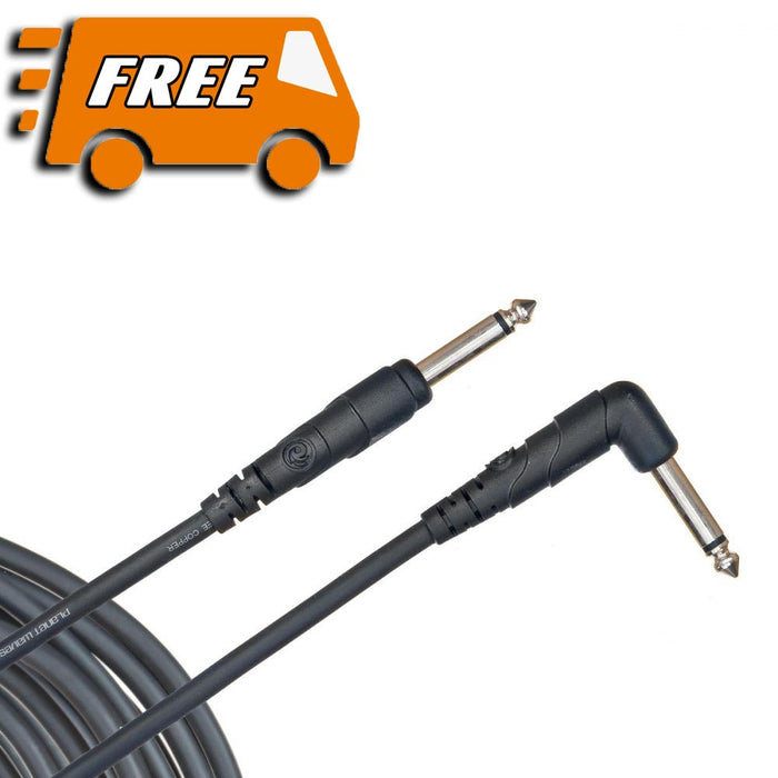 PLANET WAVES CLASSIC INSTRUMENT CABLE (RIGHT ANGLE JACK) - 20FT
