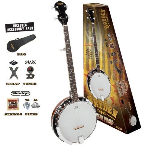 Bryden 5 String Banjo Pack - Tobacco