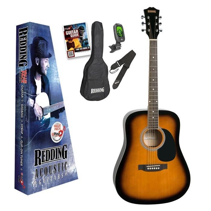 Redding 4/4 Size Dreadnought Acoustic Guitar Pack - Arties Music Online