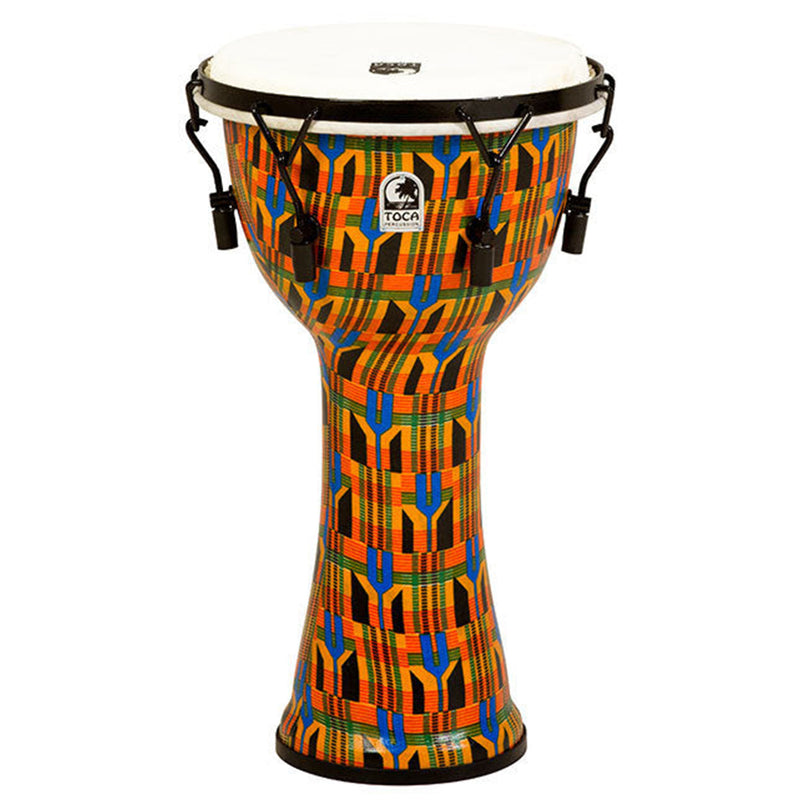 TOCA 10 INCH MECHANICAL TUNED DJEMBE KENTE CLOTH