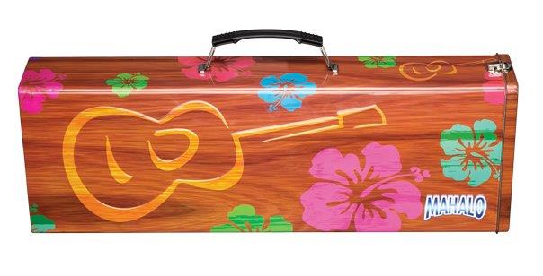 SOPRANO UKULELE CASE HAWAIIAN STYLE PAINTED FINI