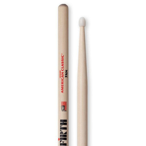 VIC FIRTH HICKORY 7A NYLON TIP DRUMSTICKS - Arties Music Online
