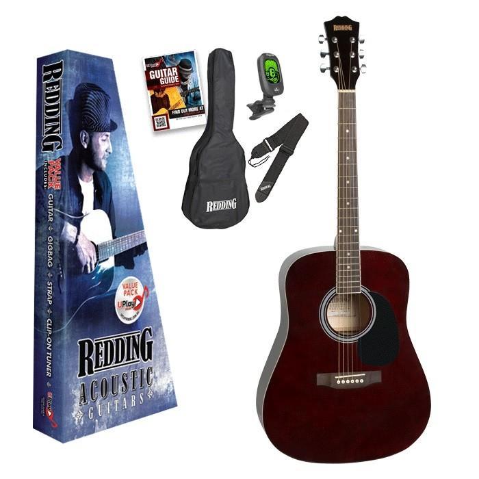 Redding 4/4 Size Dreadnought Acoustic Guitar Pack - Arties Music Online