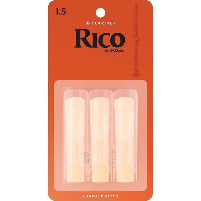 RICO Bb CLARINET REEDS 1.5 (3 PACK) - Arties Music Online
