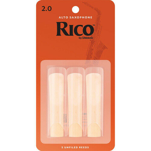 Rico Alto Saxophone Reeds - Size 2.0 (3 Pack)